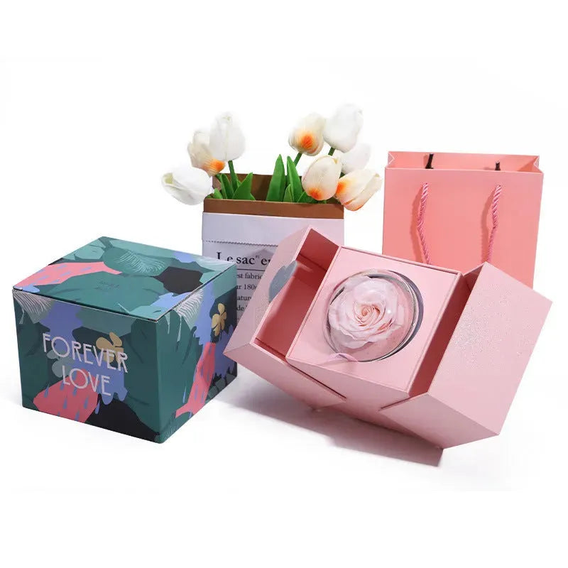 Creative Eternal Rose Box Eternal Soap Flower Jewelry Box - Bellarte Enchanté Creative Eternal Rose Box Eternal Soap Flower Jewelry Box